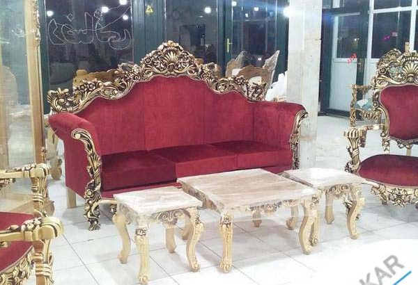 مبل استیل خفاشی مصری مدل زنگوله با چوب مرغوب