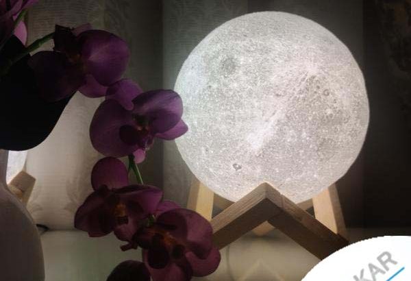 آباژور کره ماه سه بعدی