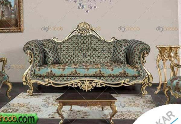 مبل کلاسیک ۷ نفره چوب راش