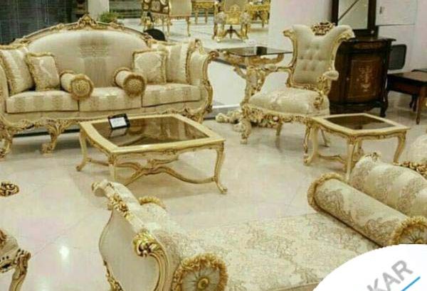 مبل کلاسیک ۷ نفره چوب راش
