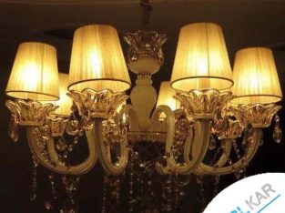 لوستر کریستال اکبند صدفی