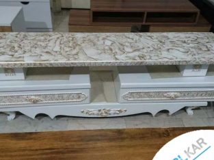 میز TV چوبی طرح سنگی