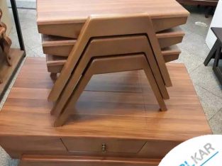 میز جلومبلی رنگ فندقی