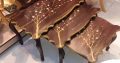 میزعسلی نقاشی طرح گل ریز