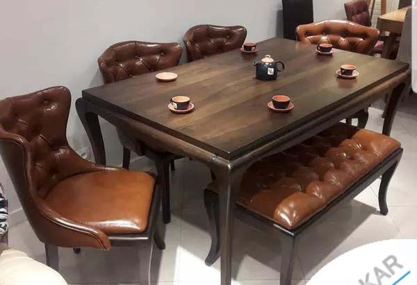 میز ناهارخوری مدل نیمکتی