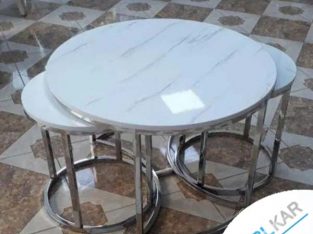 میز جلو مبلی فلزی و عسلی