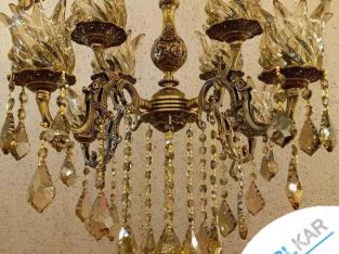 لوستر 8شعله تمام برنجی